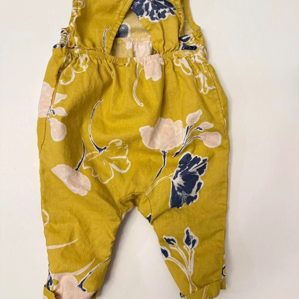 Mustard Yellow Floral‎ Baby Romper Jumpsuit 3M Carter's Sleeveless Outfit
